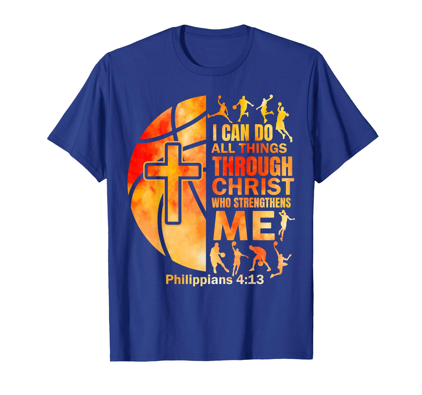 Christian Basketball Men Boys Player Team Religious Graphic T-Shirt