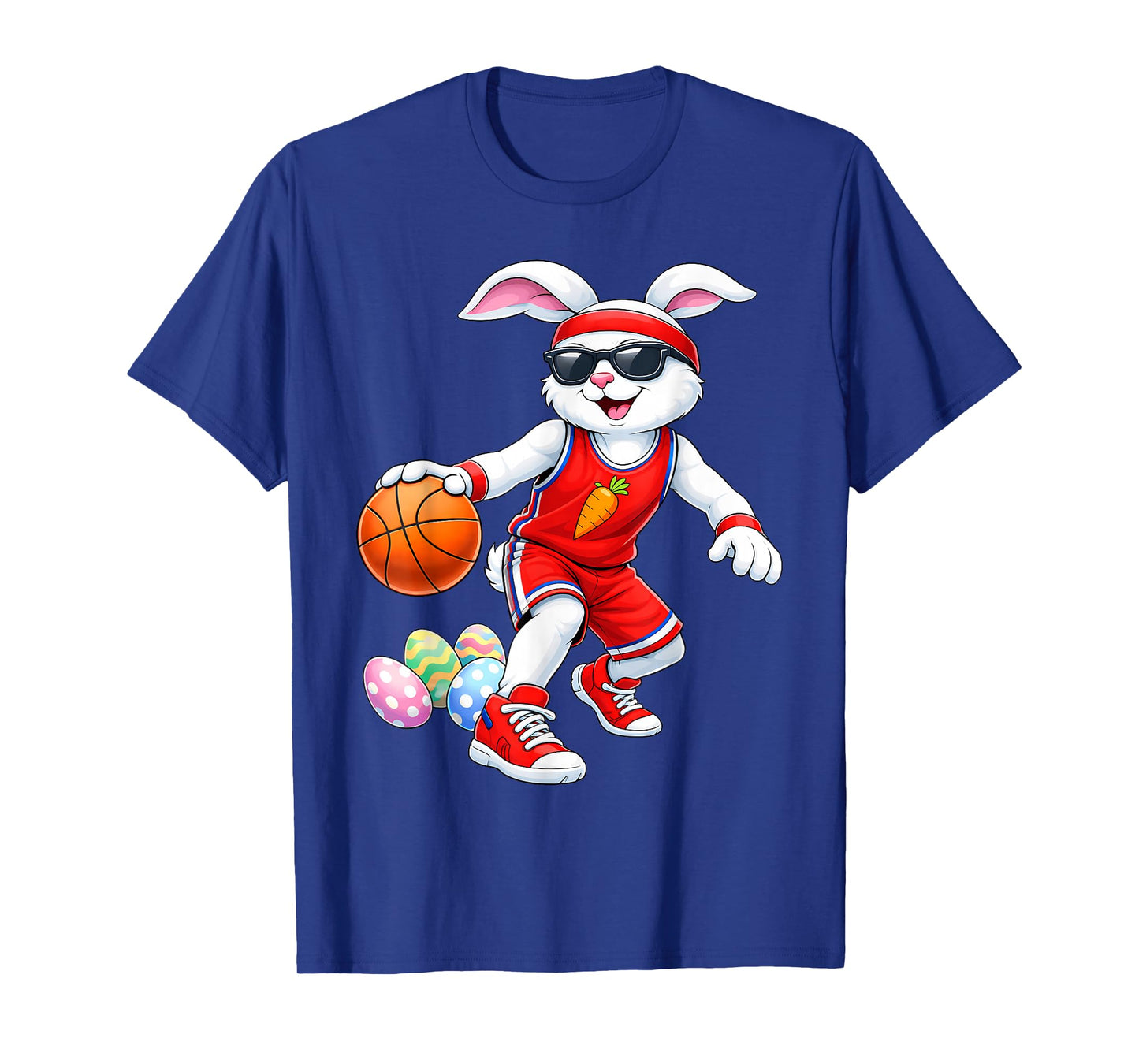 Kids Boys Easter Bunny Play Basketball Easter Kids Boys Men T-Shirt