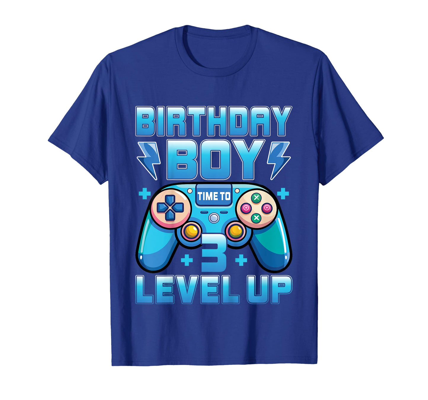 Kids Birthday Boy Level Up 3 Years Old Video Gamer 3rd Birthday T-Shirt