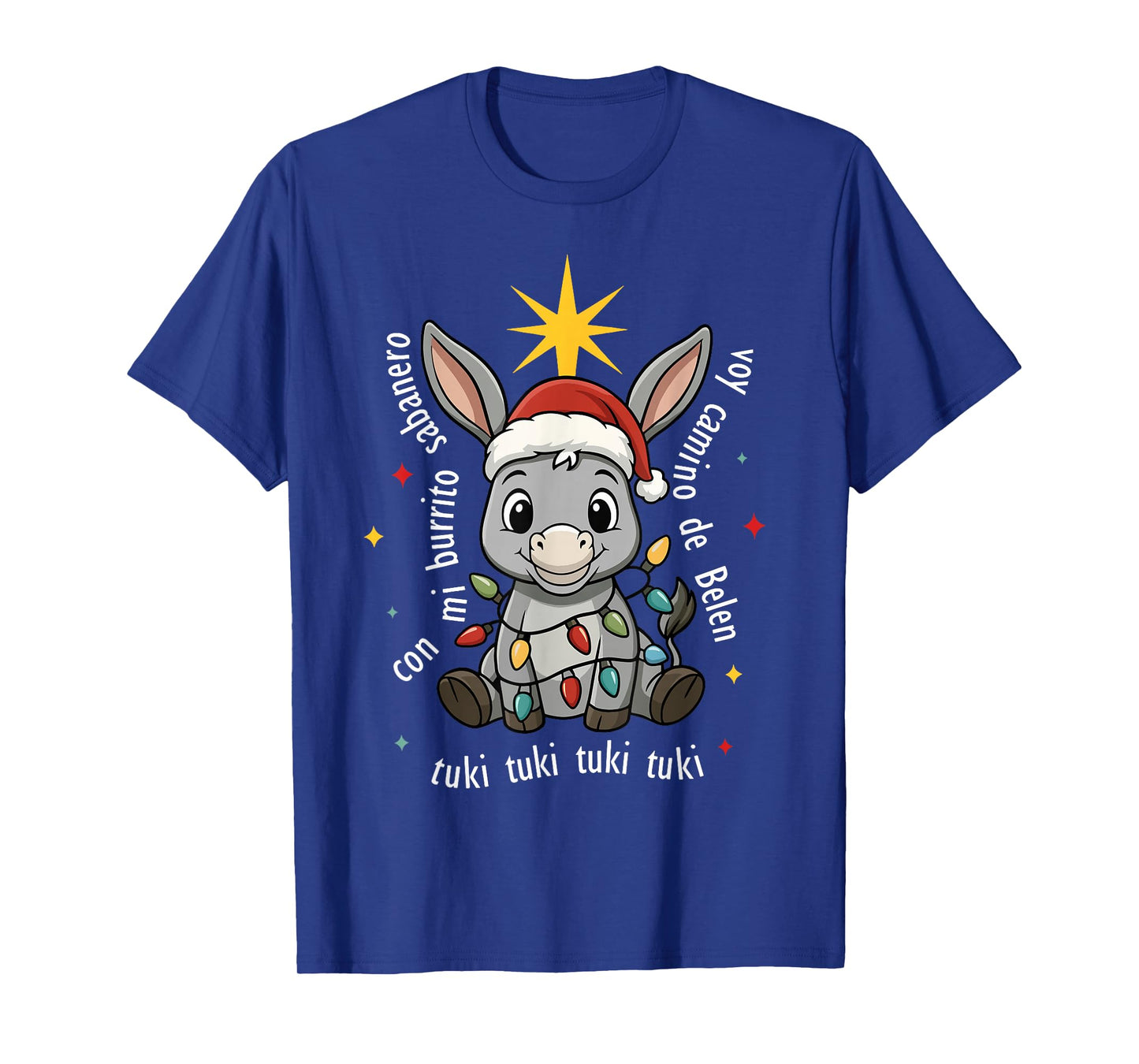 Con Mi Burrito Sabanero Mexican Tuki Tuki Donkey Latino Xmas T-Shirt