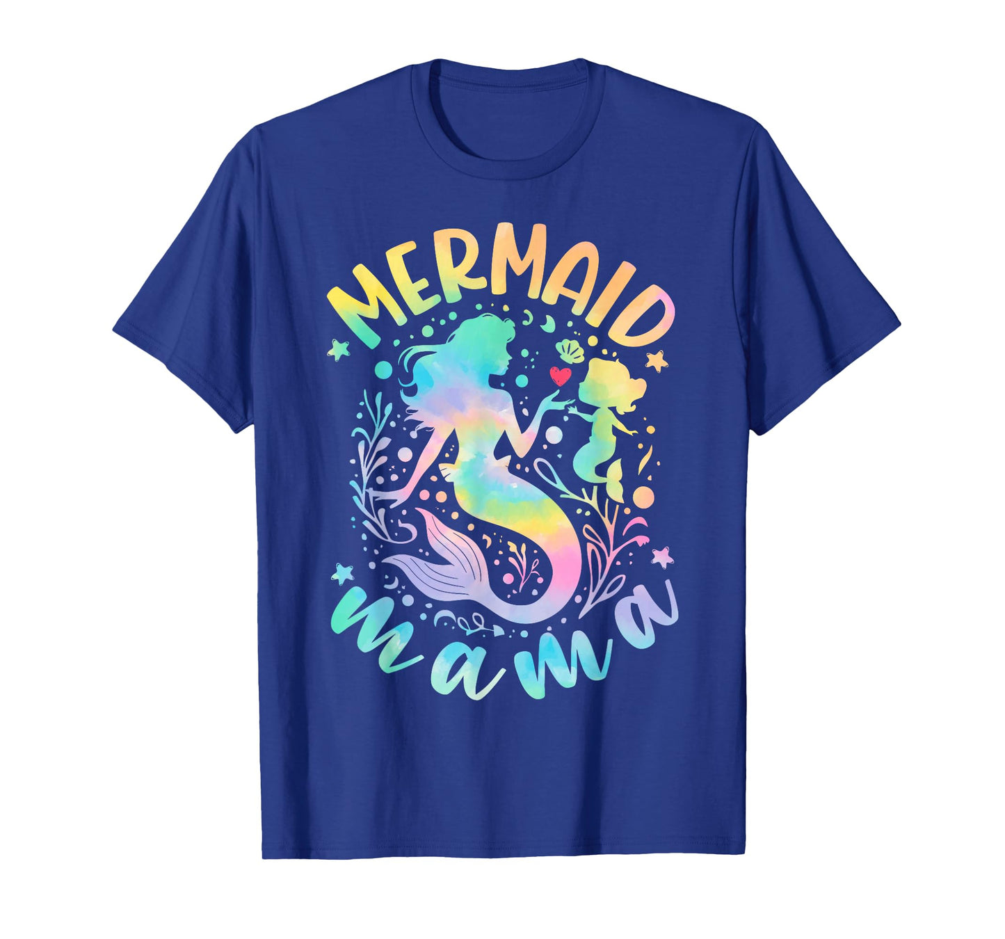 Cute Sea Mermaid Mom Mother’s Day Tie Dye Mermaid Mama T-Shirt