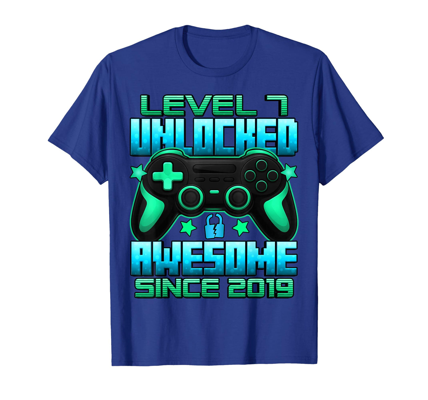 Level 7 Unlocked 7 Year Old Gifts for Boys 7th Birthday Boy T-Shirt