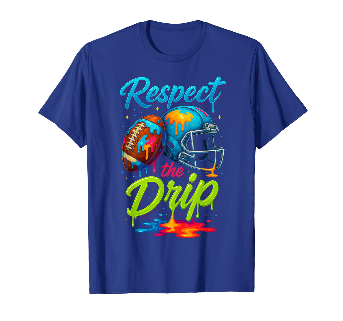 Football Drip Youth Boys Football Ice Cream Respect Drip T-Shirt