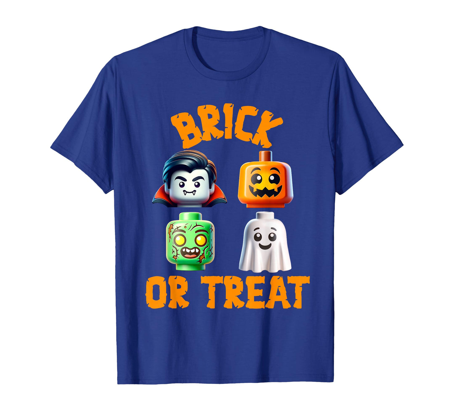 Building Bricks Halloween Costume Brick or Treat Monsters T-Shirt