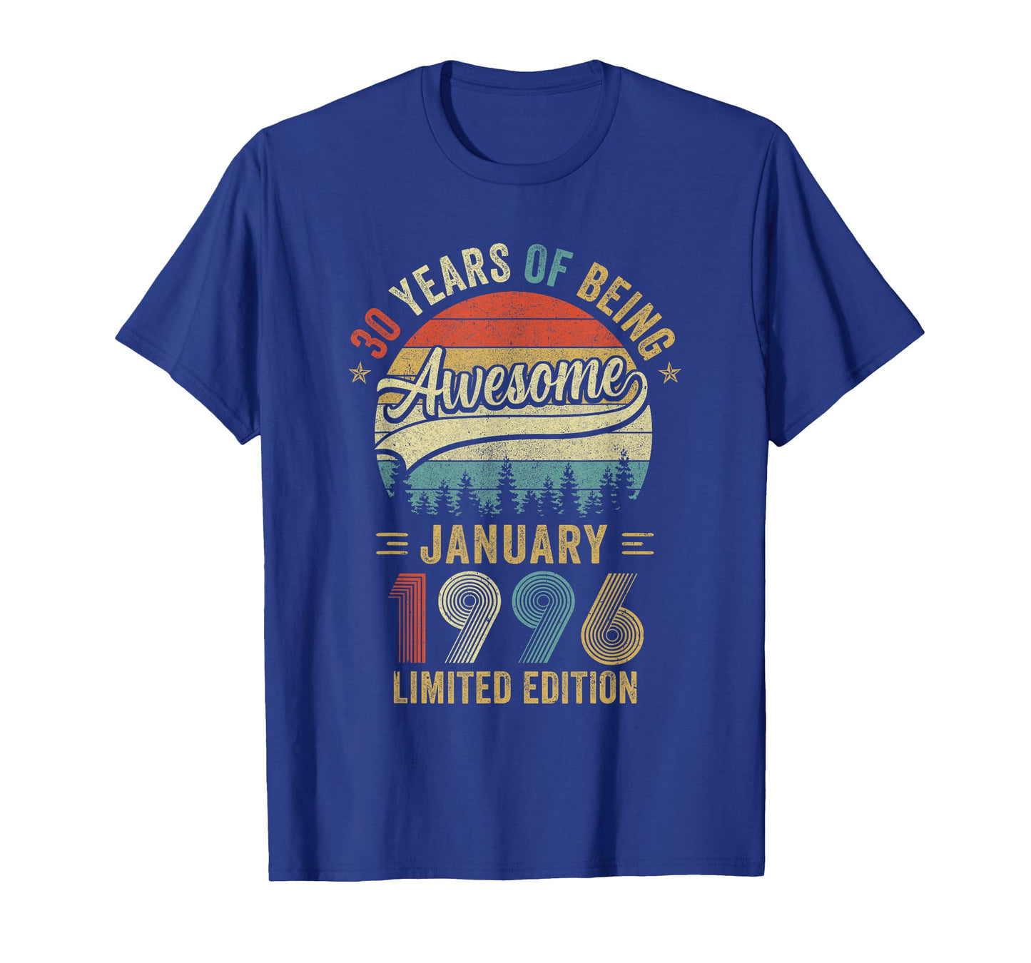 Vintage January 1996 Old 30Th Birthday Men Women T-Shirt
