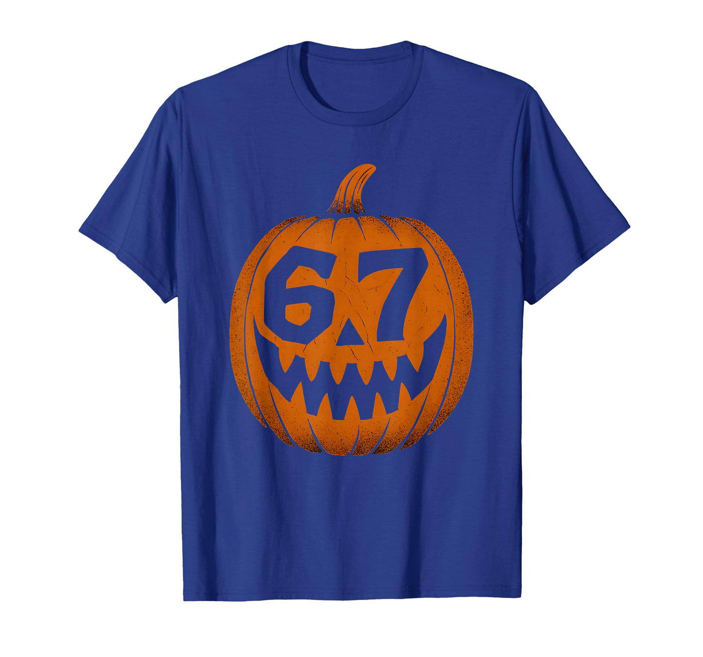 67 Meme Halloween Pumpkin 6 7 Brainrot Six Seven Teen Boys T-Shirt