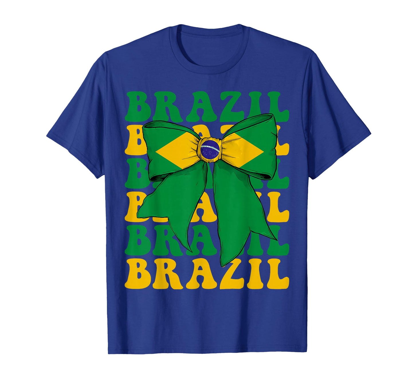 Brazil Brazilian Pride Coquette Bow Flag T-Shirt