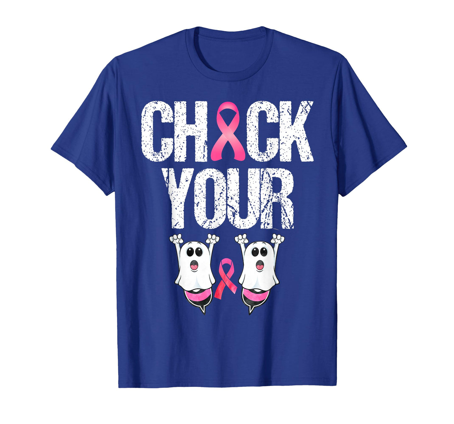 Check Your Boo Bee Funny Ghost Halloween Cancer Breast Pink T-Shirt