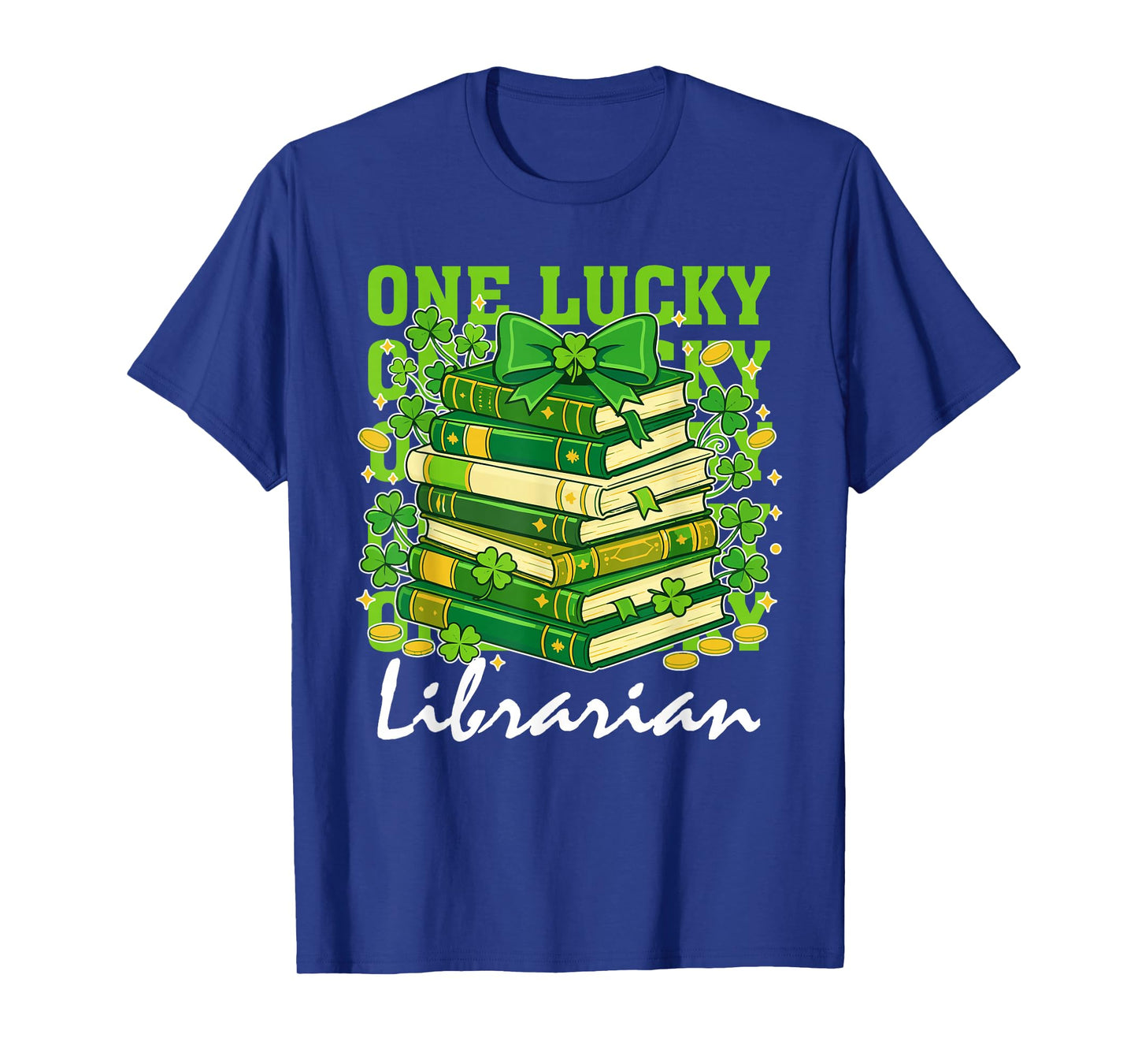 Lucky Librarian St Patrick's Day Teacher Reading Book T-Shirt
