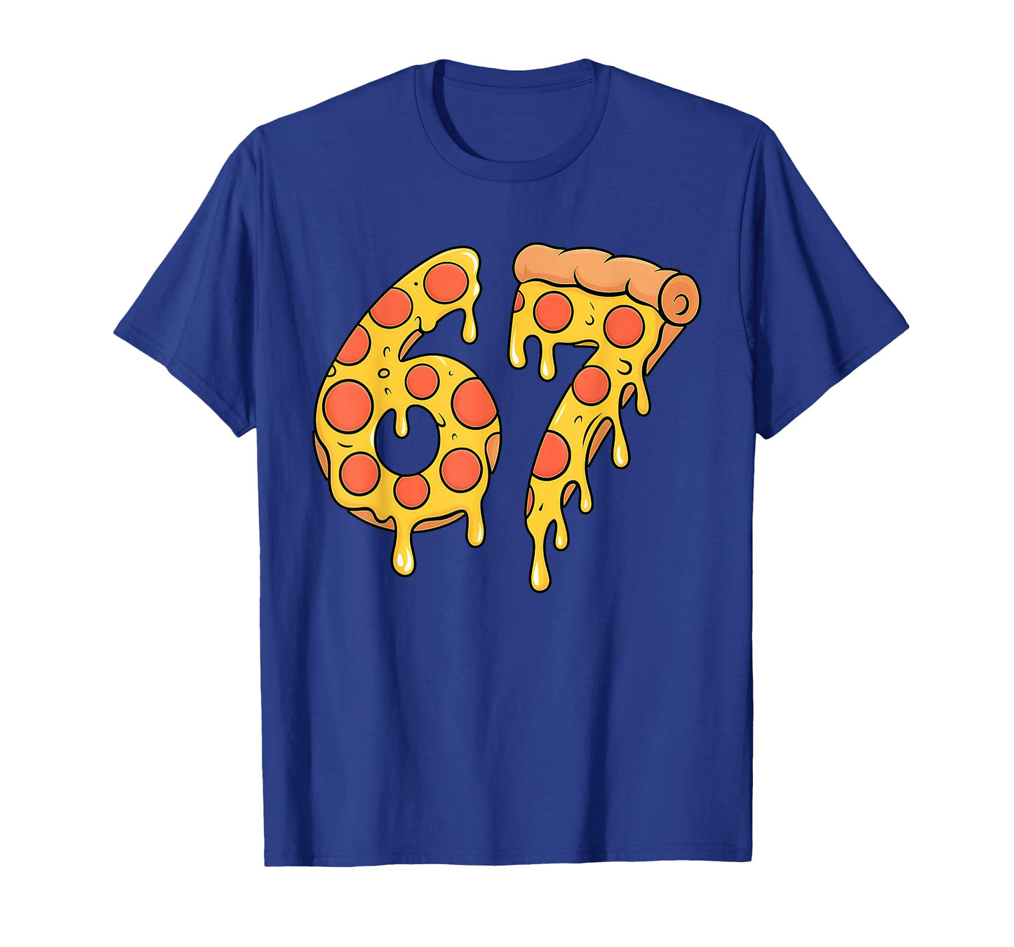 67 Pizza Meme Funny Six Seven Gen Alpha Slang Kids Design T-Shirt