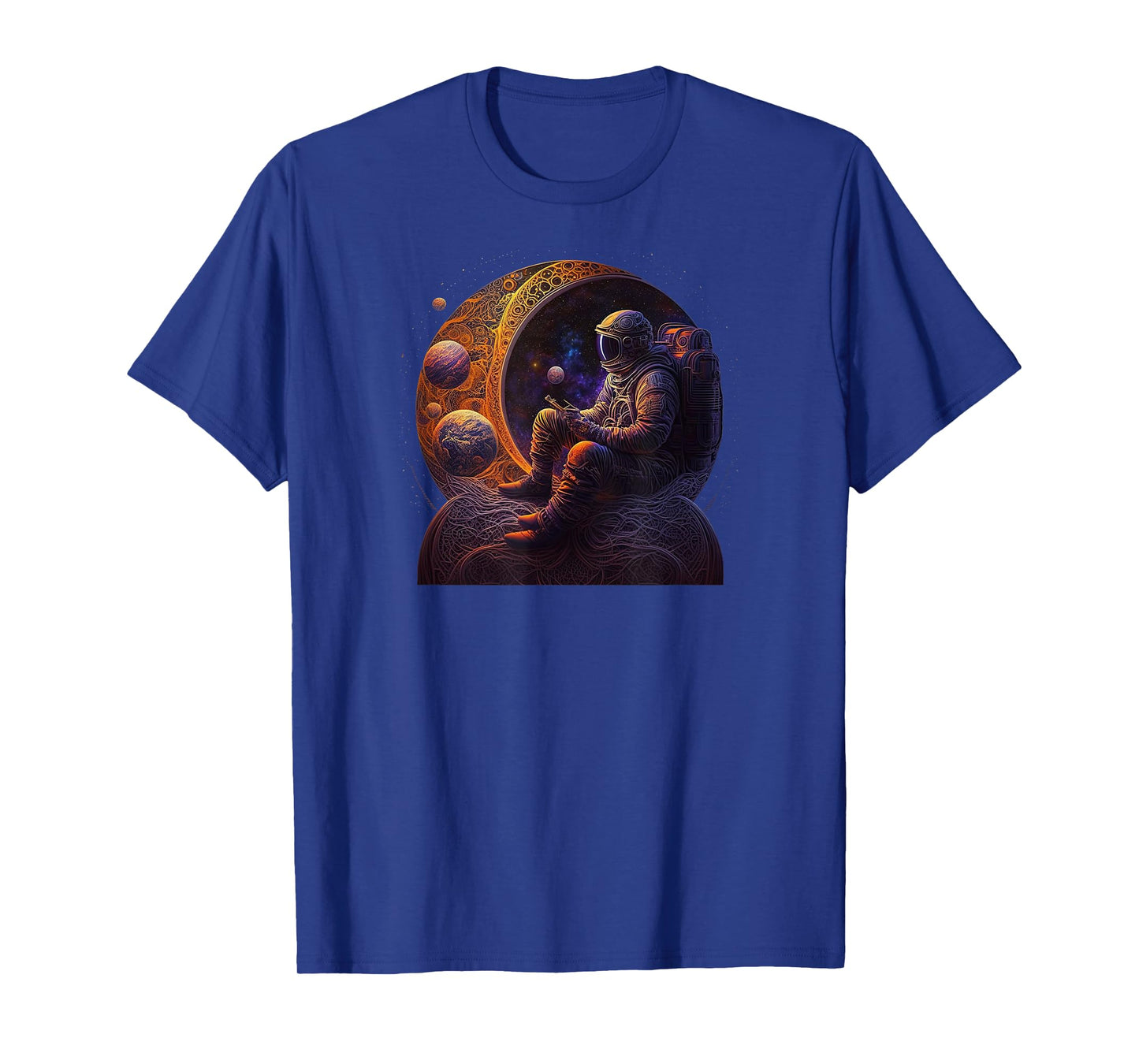 Meditating Astronaut Planets Meditation Astral Travel T-Shirt