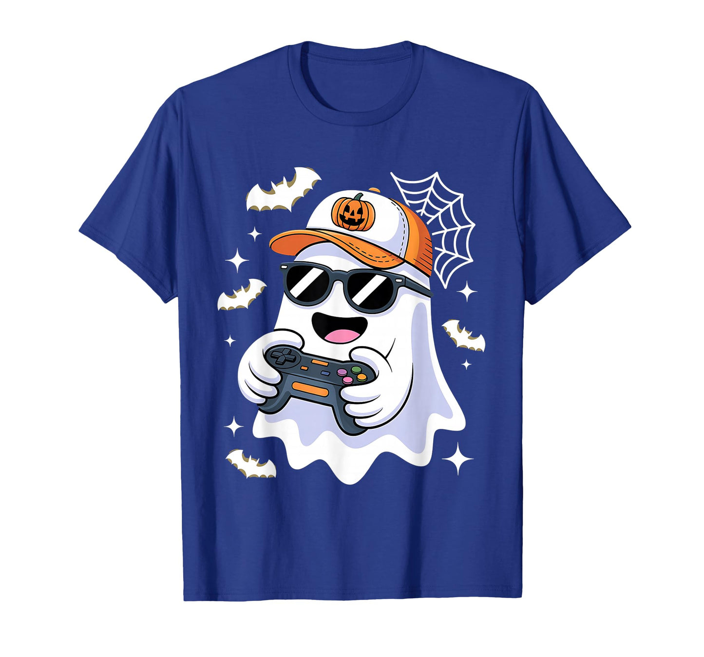 Halloween Ghost Gamer Scary Costume Gaming Men Boys Kids T-Shirt