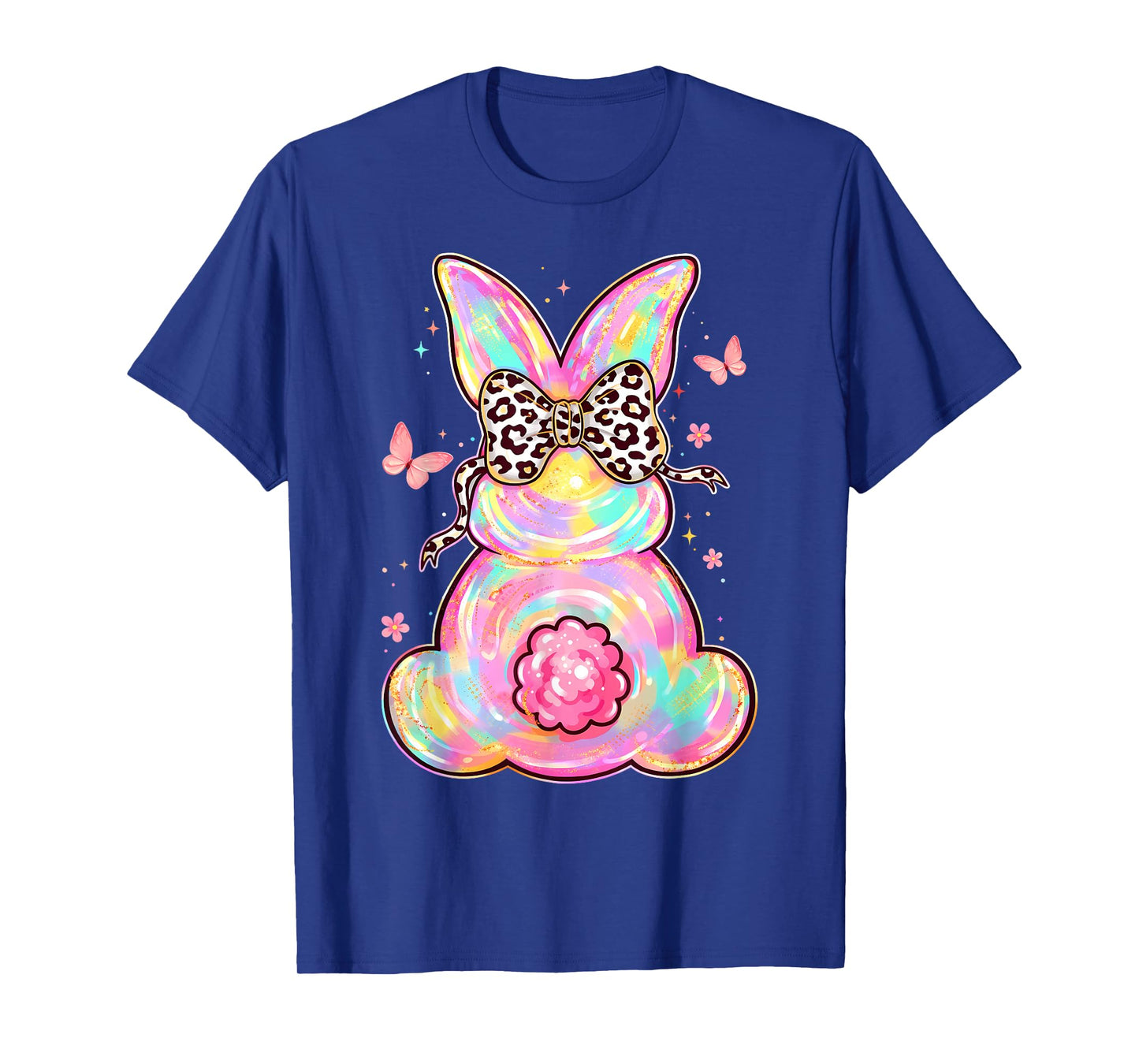 Women Girls Easter Cute Bunny Leopard Easter Women Kids Girl T-Shirt
