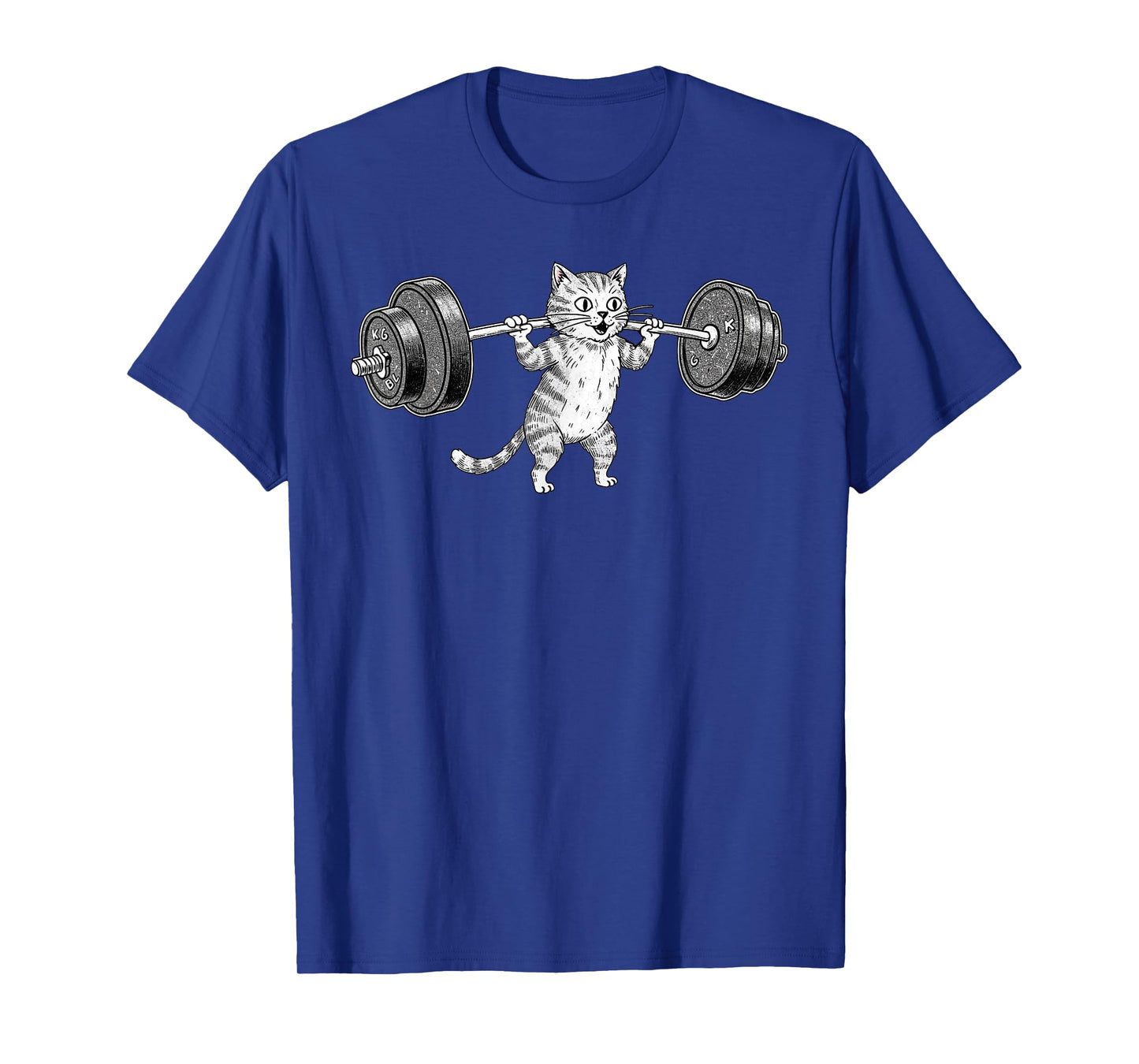 Gym Cat Lifting Weights Deadlift Weightlifting Cat Lovers T-Shirt