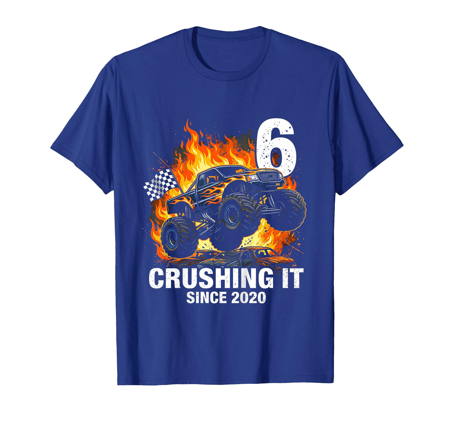 Kids 6th Birthday Truck Turning 6 Years Old Boy Born in 2020 T-Shirt