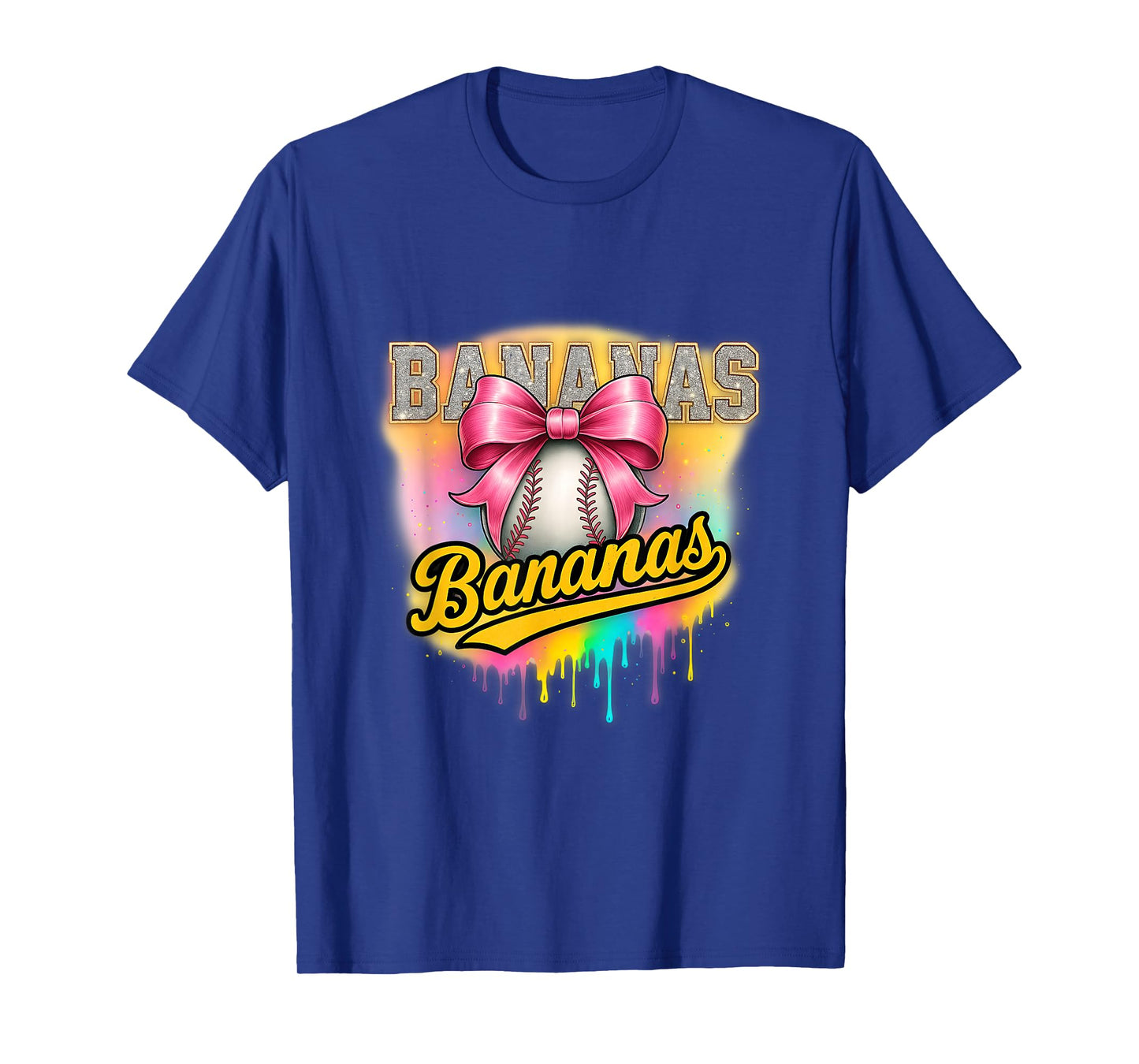 Vintage Retro Bananas Name Coquette Bow Gifts T-Shirt