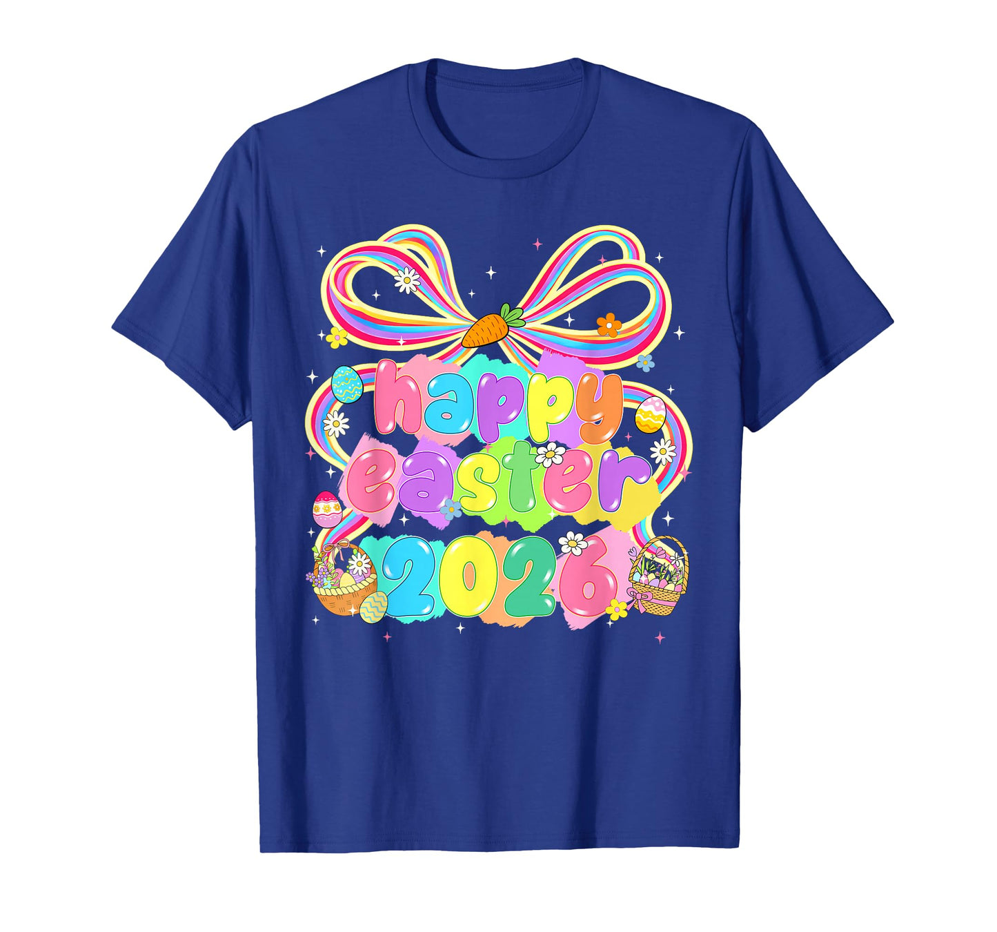Happy Easter 2026 Coquette Rabbit Bunny Family Women Girl T-Shirt