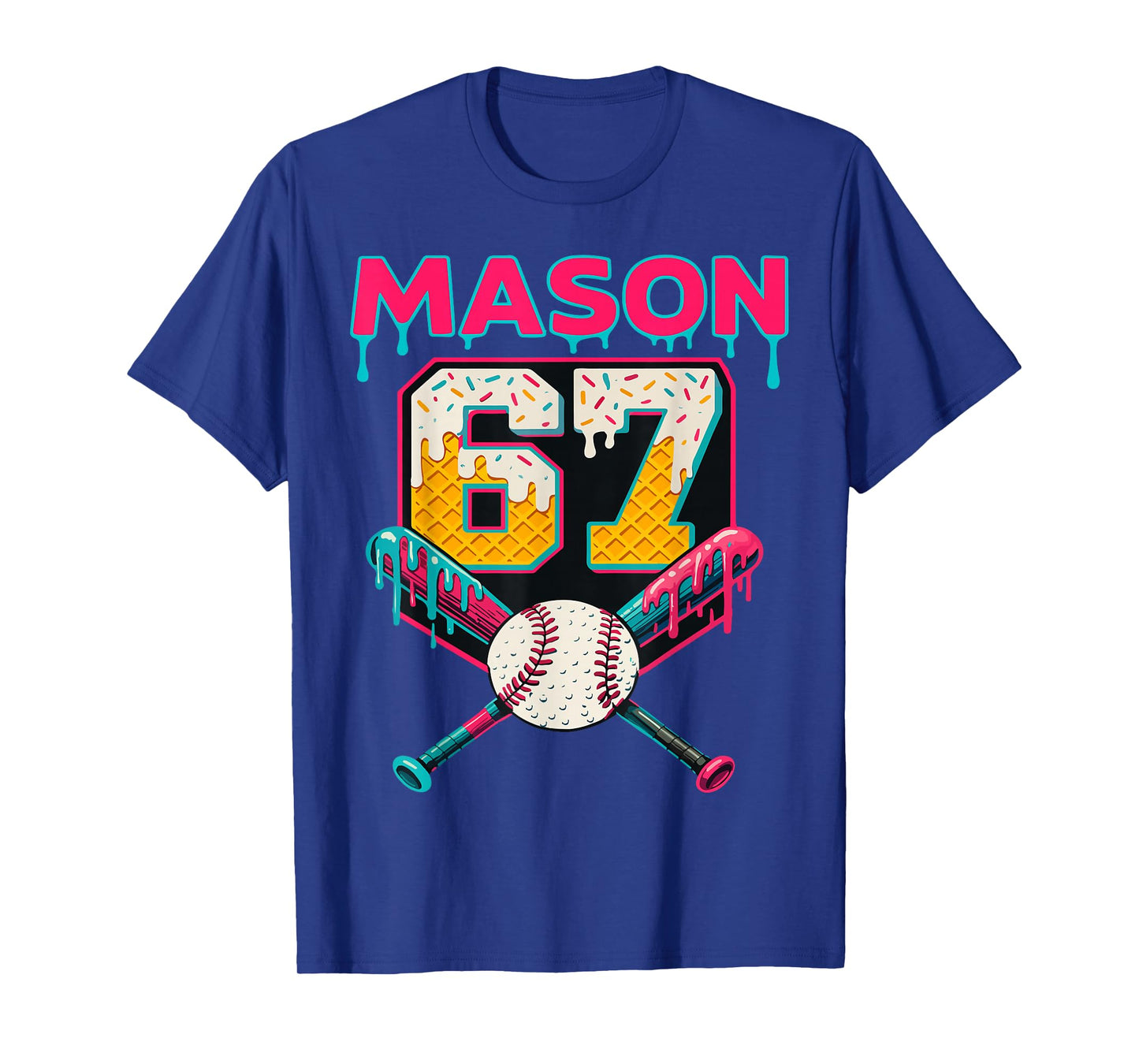 Funny Mason 67 Six Seven Sport Meme Ice Cream Drip Graphic T-Shirt