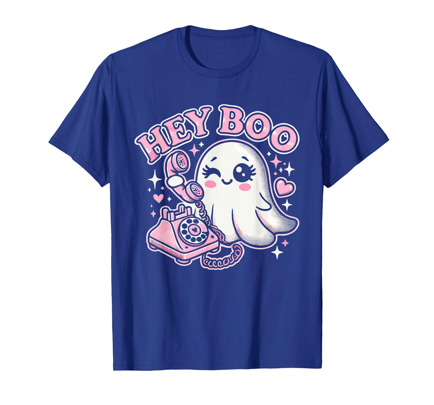 Groovy Hey Boo Cute Ghost Funny Halloween Girls Women Kids T-Shirt