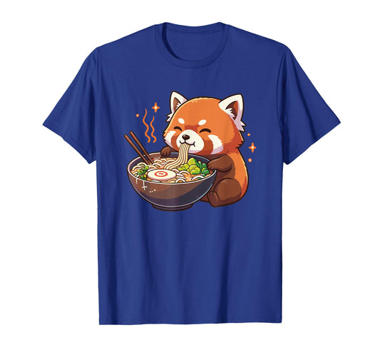 Red Panda with Noodles Ramen Kawaii Red Panda T-Shirt