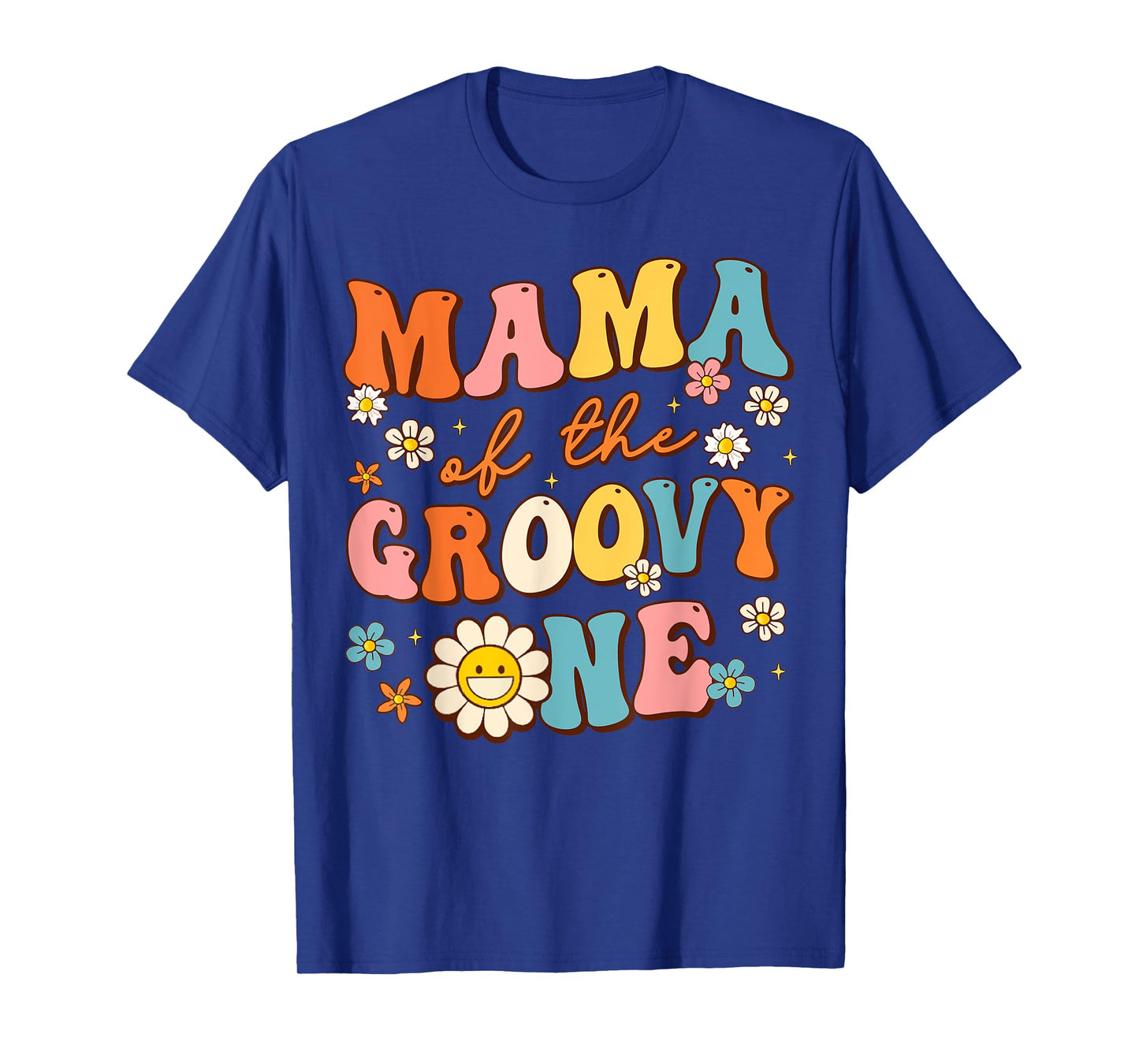 Mama Of The Groovy One 1st Birthday Pregnancy Announcement T-Shirt