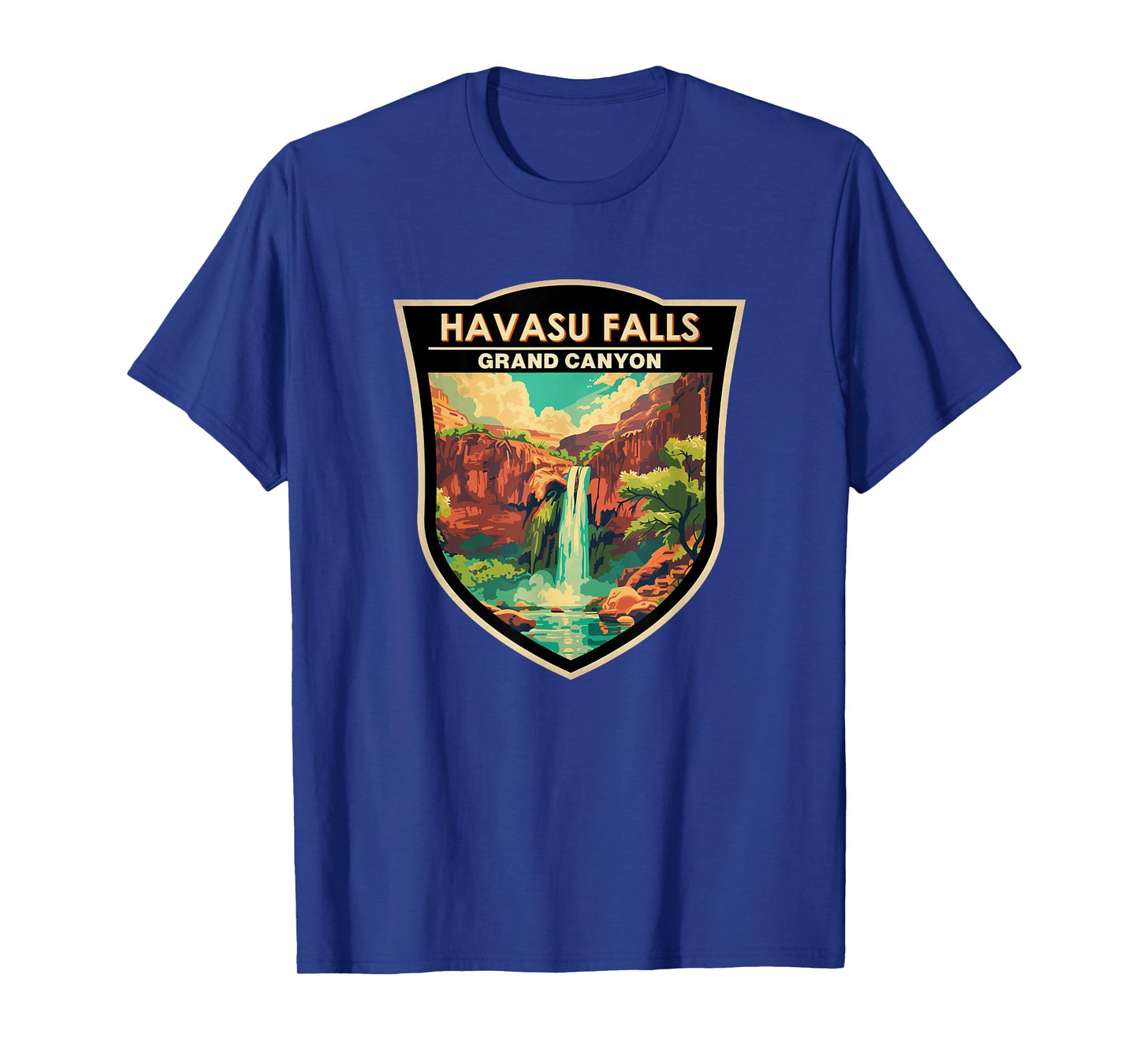 Havasu Falls Grand Canyon Landmark Badge Vintage T-Shirt