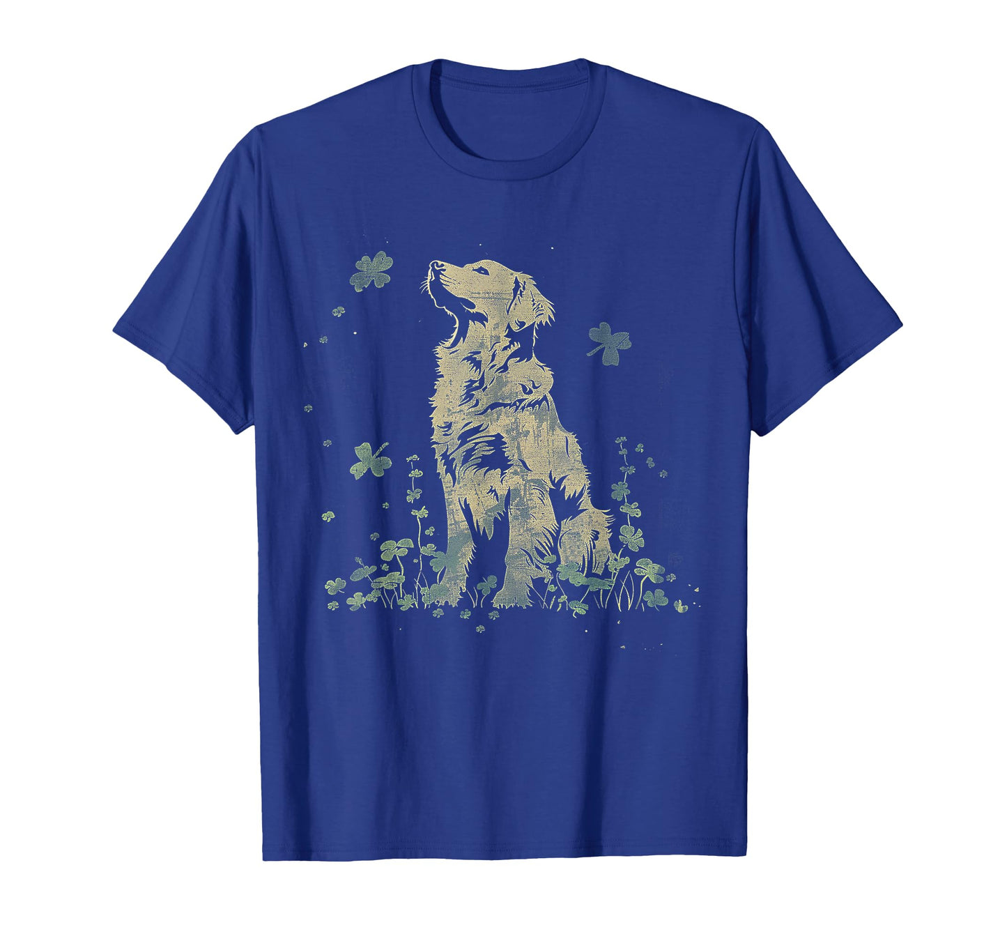Golden Retriever Dog Saint Paddys Shamrock St. Patrick's Day T-Shirt