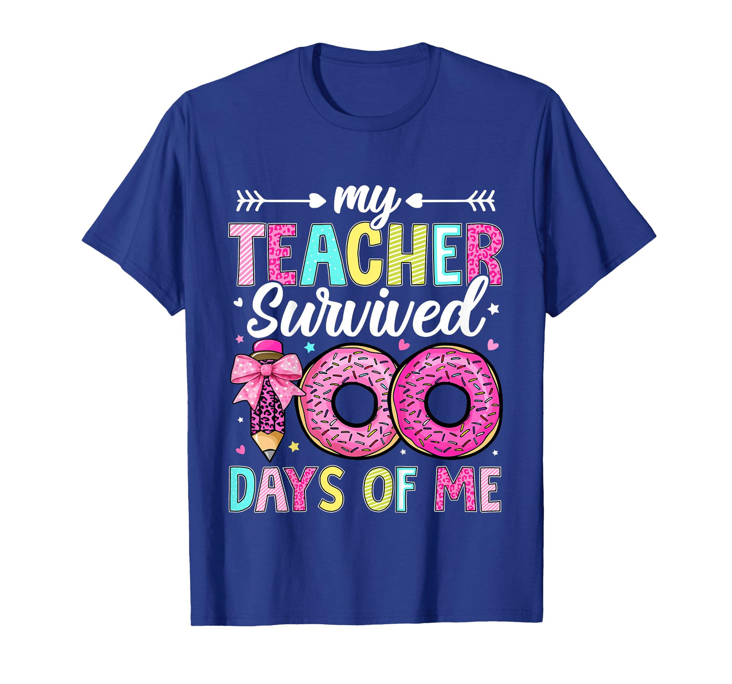 Kids My Teacher Survived 100 Days of Me 100th Day of School Girls T-Shirt