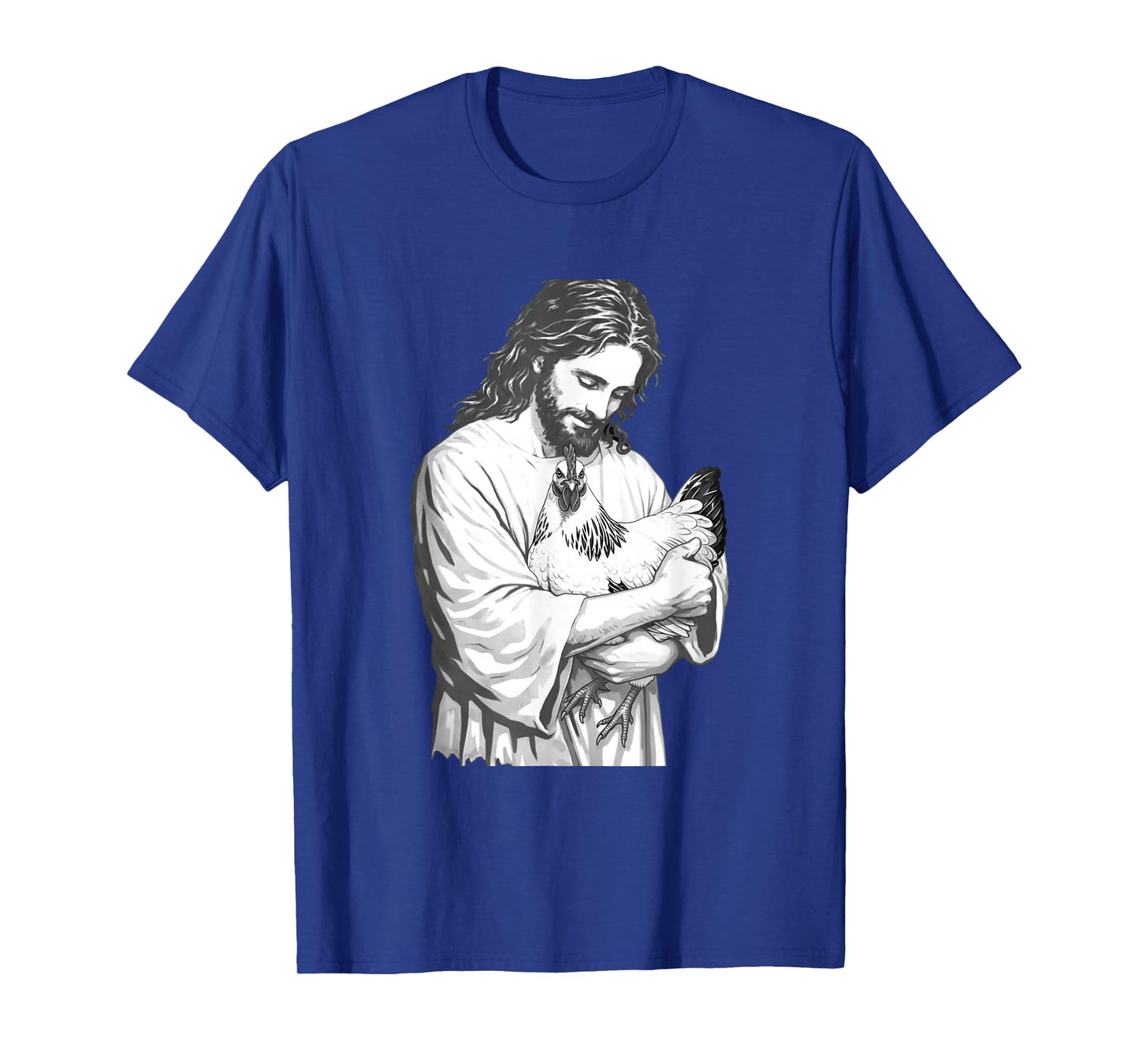 Funny Jesus Holding Chicken Christian Farm Animal Faith T-Shirt