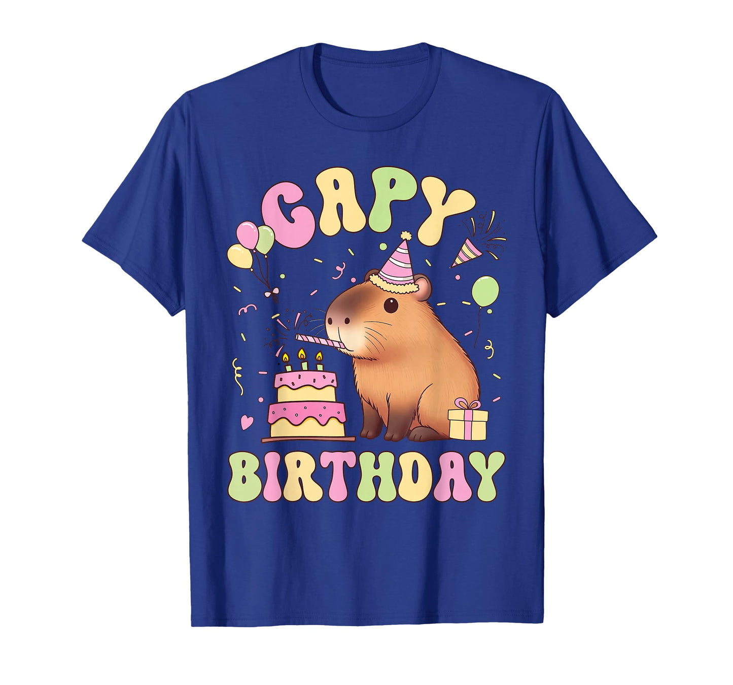 Funny Cute Capy Birthday Funny Capybara Animals Boys Girls T-Shirt