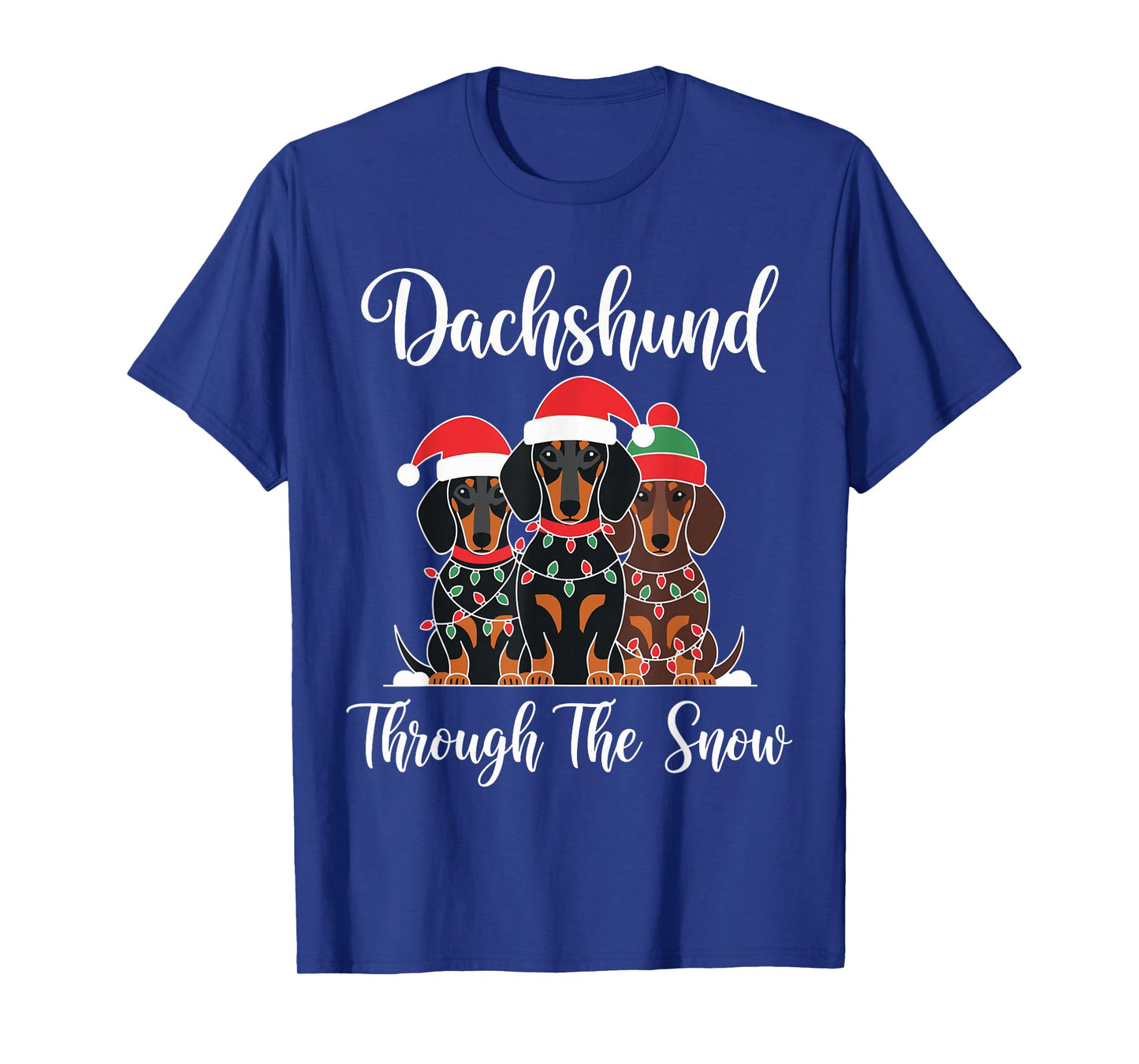 Dachshund Christmas Pajamas Shirt Dachshund Through The Snow T-Shirt