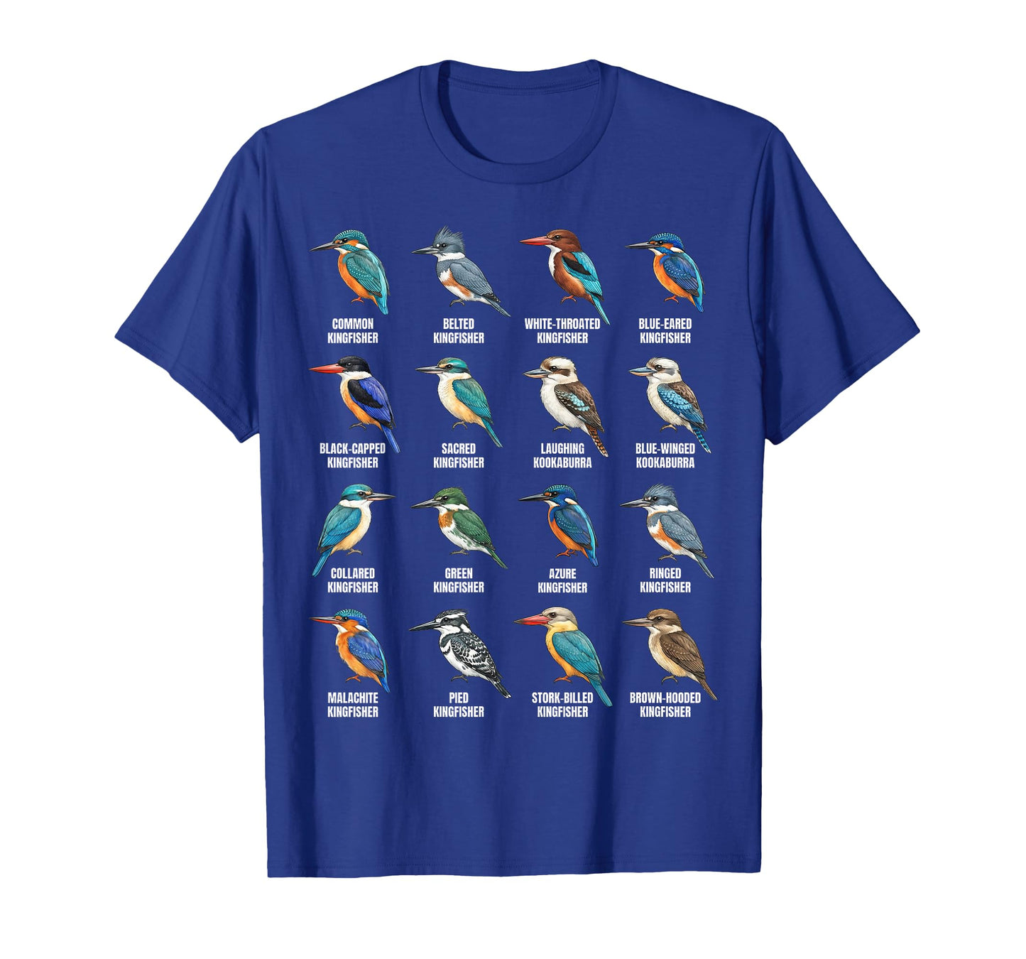 Types of Kingfishers – Kingfisher Species Ornithology Birds T-Shirt