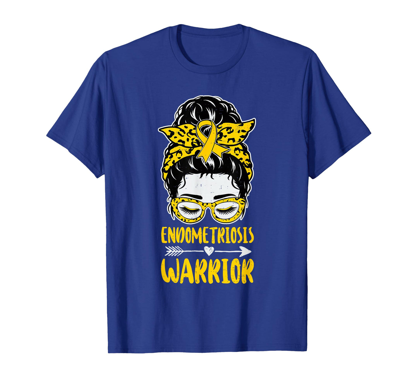 Endometriosis Warrior Awareness Yellow Ribbon Endo Womens T-Shirt