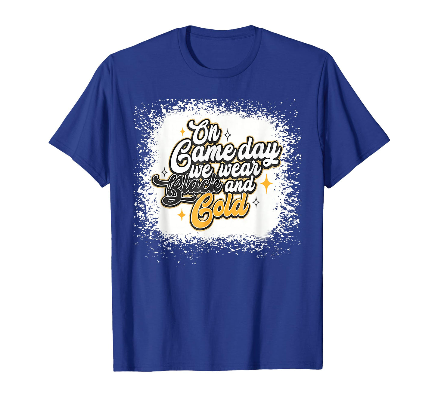 Bleached On Gameday Football We Wear Gold & Black T-Shirt