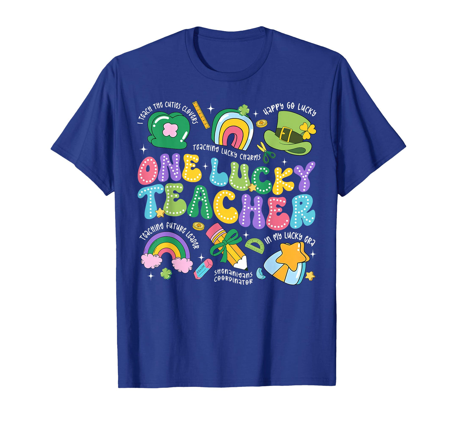 One Luckey Teacher St. Patrick's Day Irish Girl Kid Teacher T-Shirt