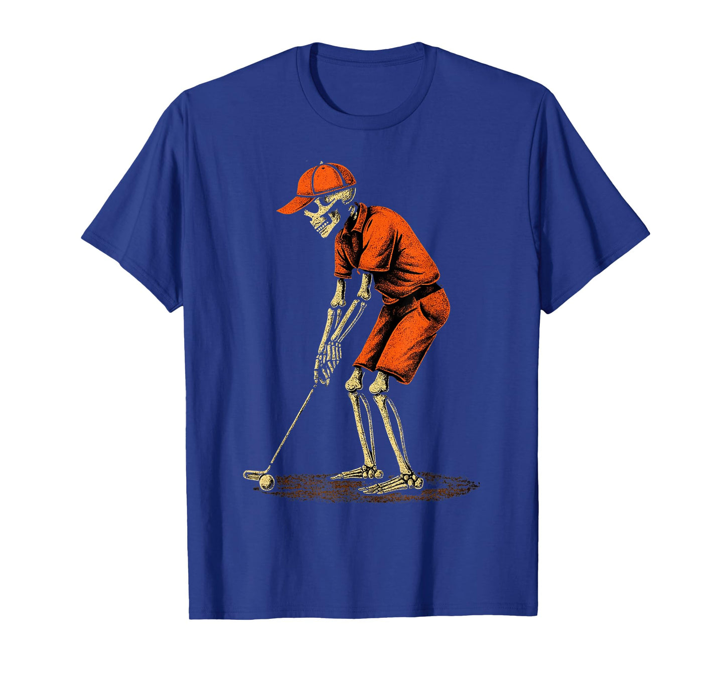 Skeleton Golf Halloween Golfer Golf Player Funny Men Dad T-Shirt
