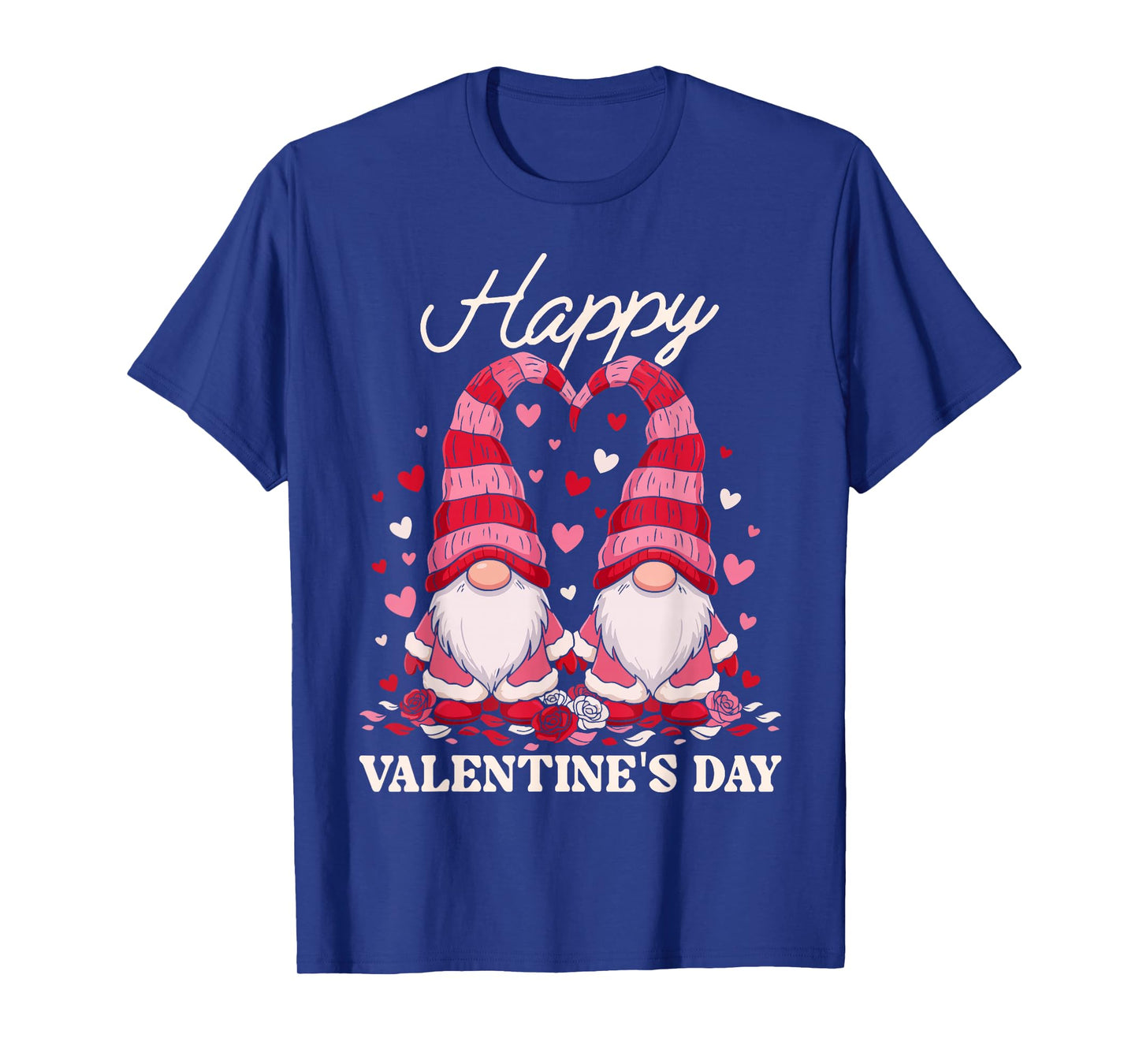 Happy Valentine Gnomes Cute Red Hearts Love Gnome Women T-Shirt