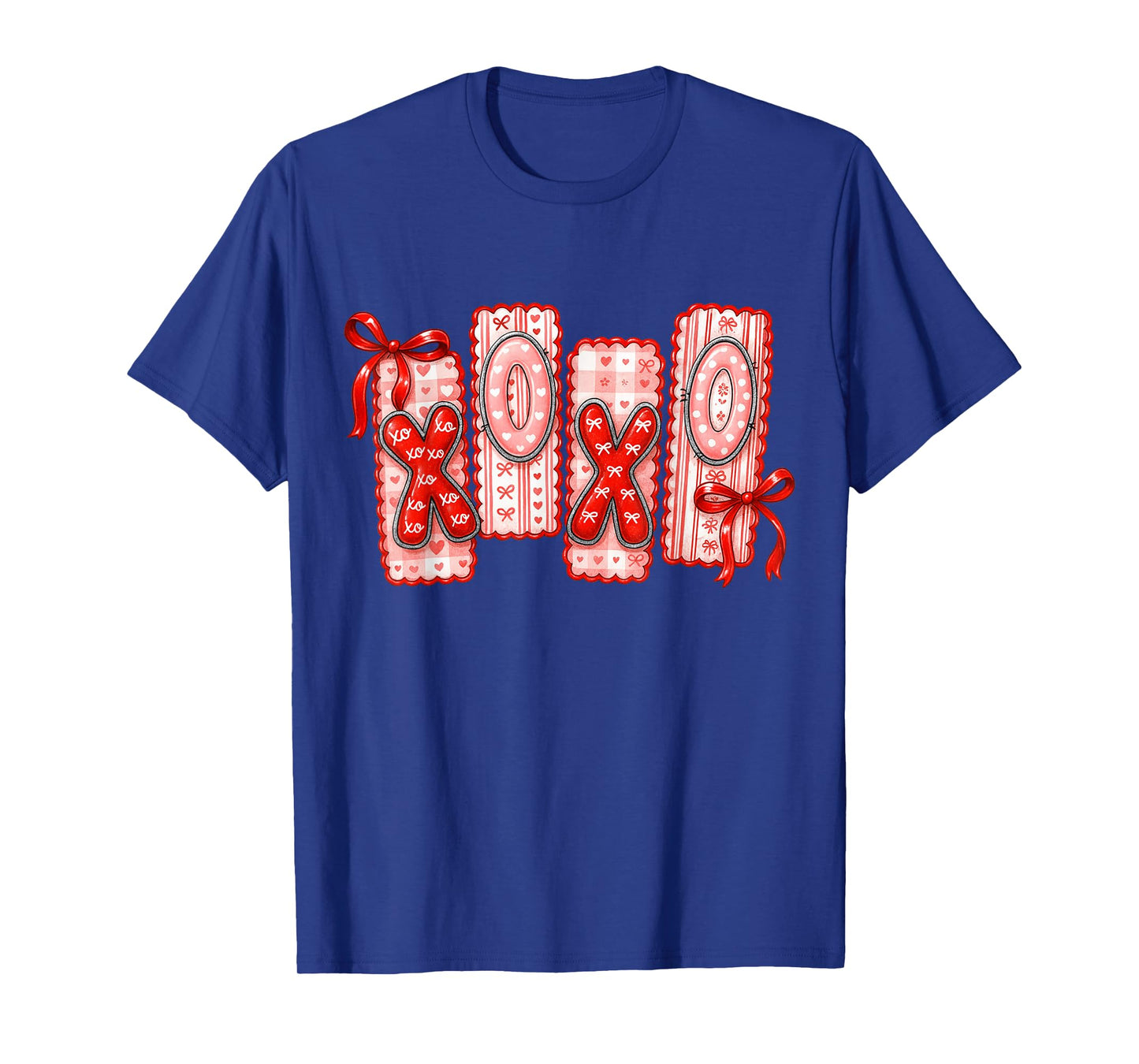 Preppy XOXO Valentine Pink Coquette Bow Girls Women T-Shirt