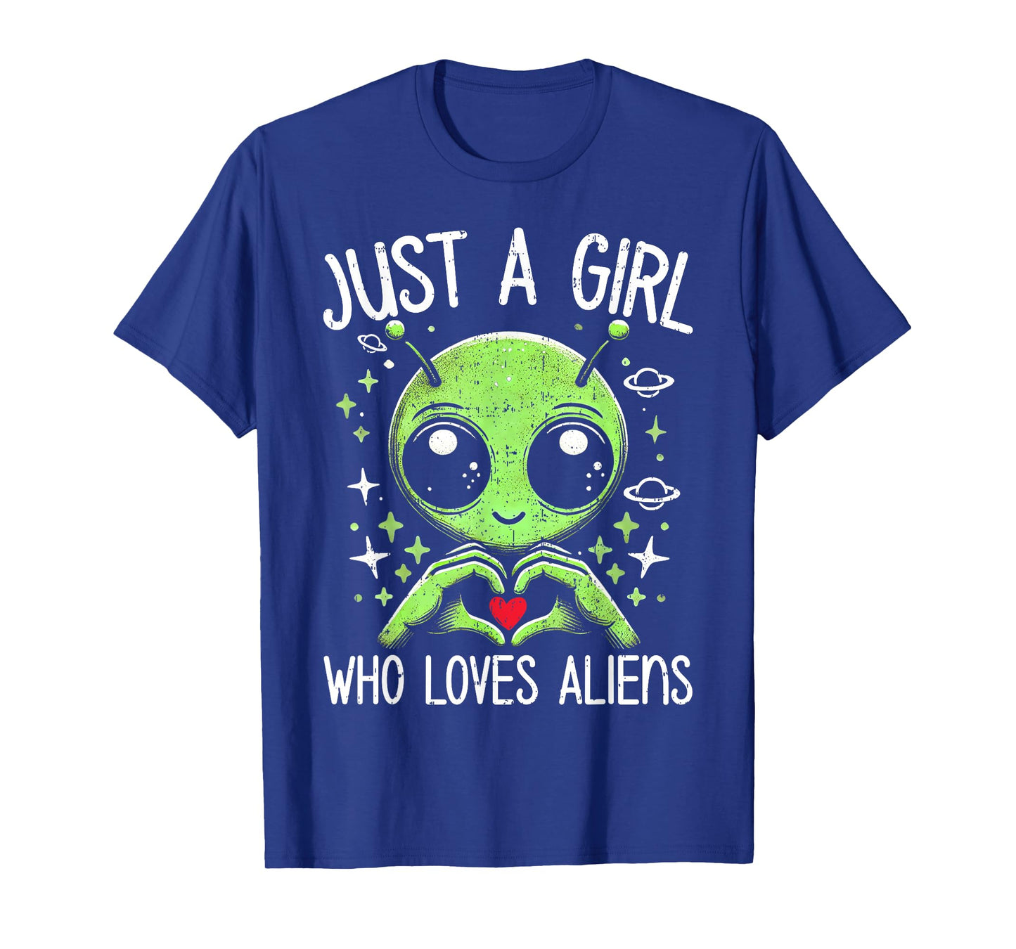 Cute Alien Lover Girls Funny Just a Girl Who Loves Aliens T-Shirt
