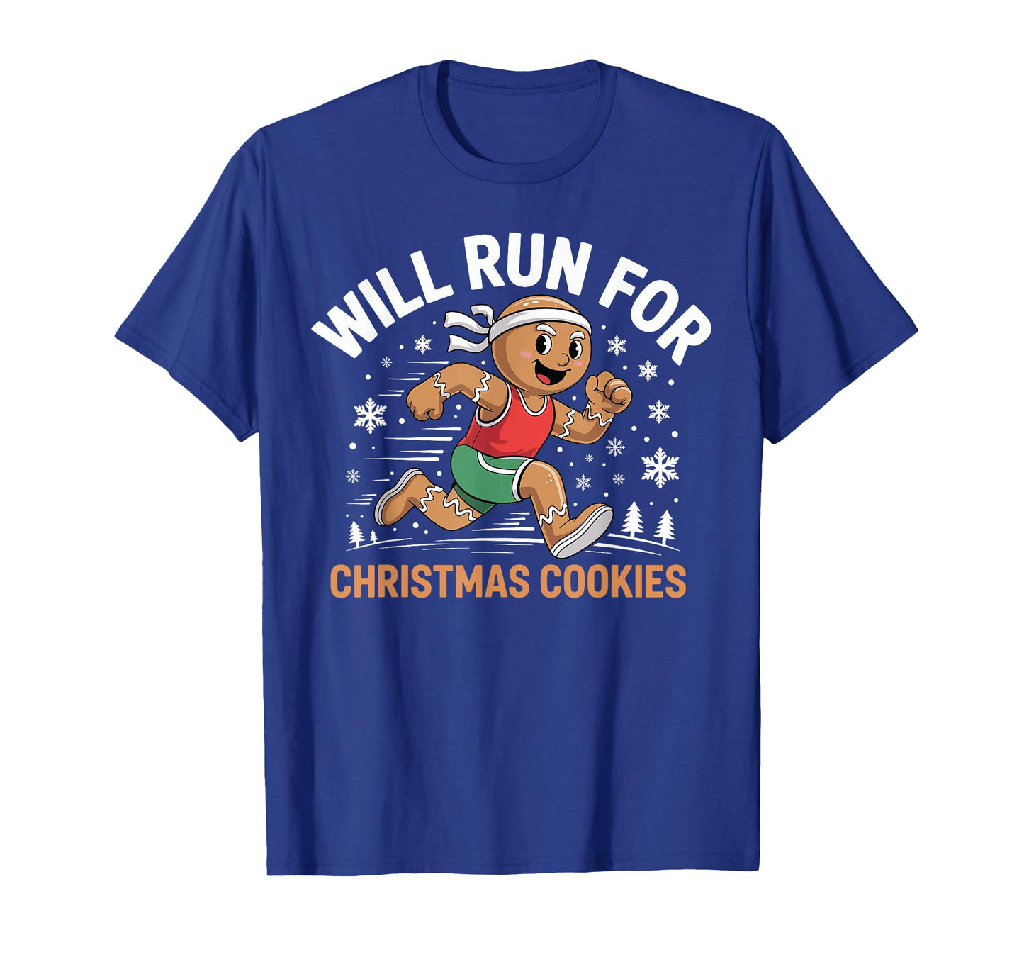 Will Run for Christmas Cookies Funny Gingerbread Runner T-Shirt