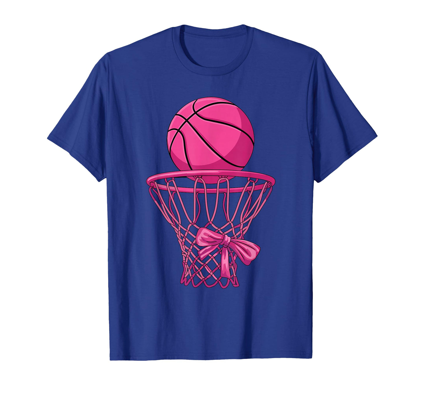 pink Coquette Bow Basketball pink basketball mom mama girls T-Shirt