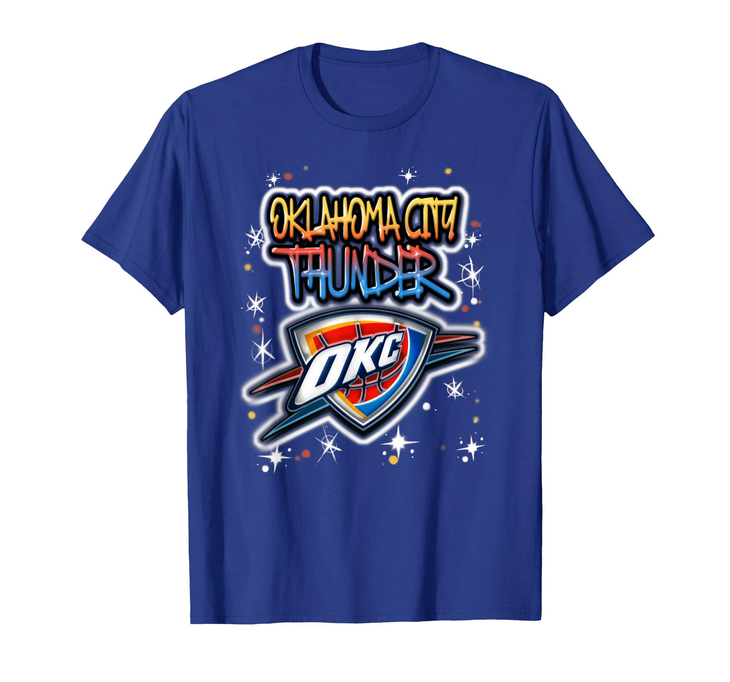 NBA Oklahoma City Thunder Airbrush Logo T-Shirt