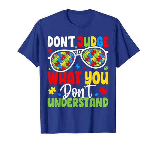 Don't Judge Autism Acceptance Awareness Puzzle T-Shirt