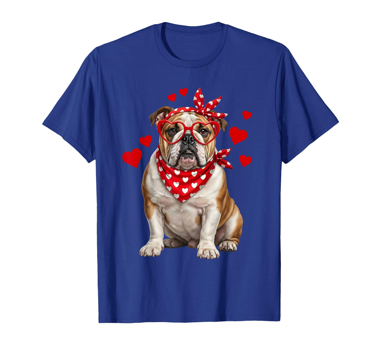 English Bulldog Valentines Day Dog Lover Heart T-Shirt