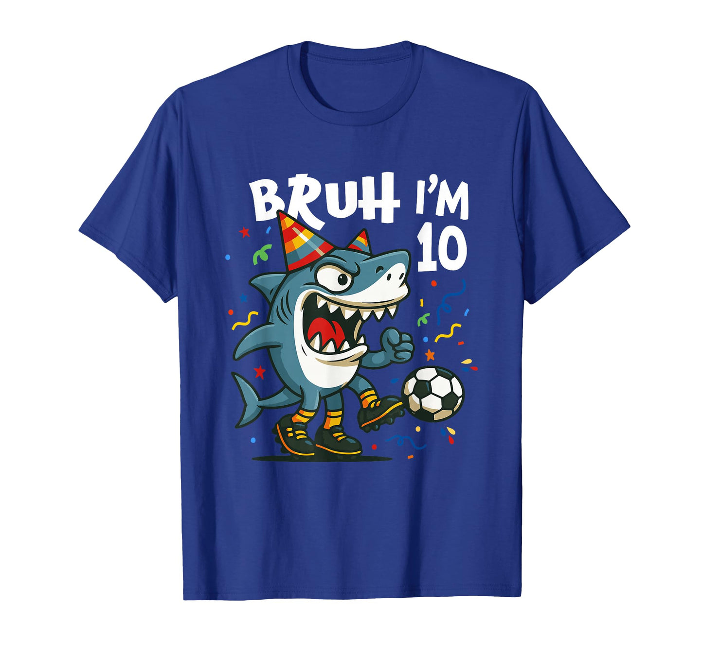 Tralalero Tralala Italian Brainrot Soccer 10th Birthday T-Shirt