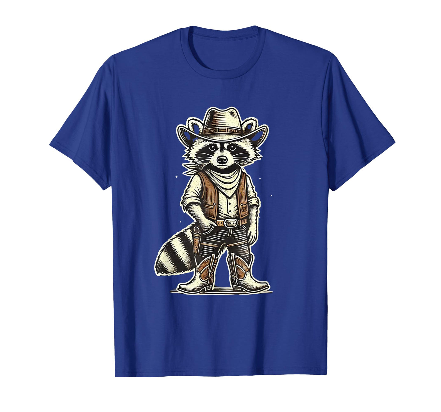 Raccoon Cowboy Cowgirl Racoons Vintage Country Western T-Shirt