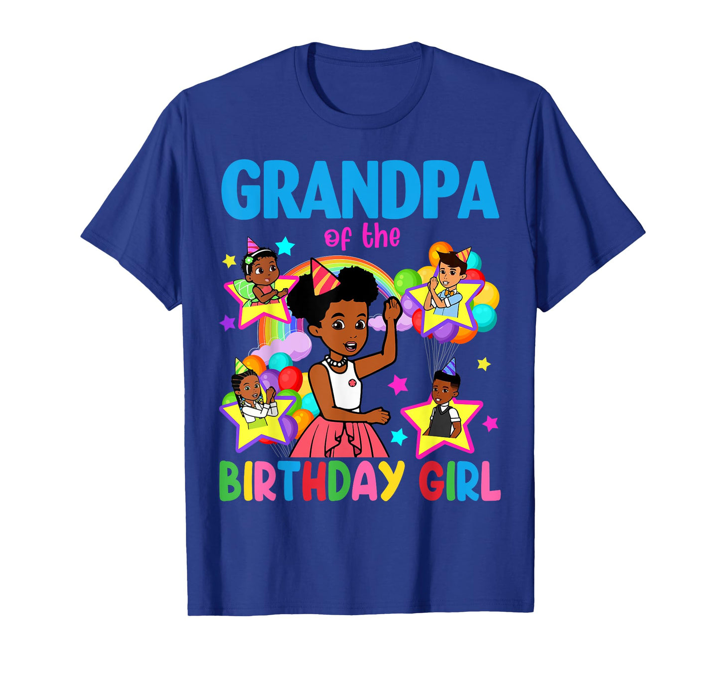 Grandpa Of Birthday Girl Gracie Birthday Dolls Girl Party T-Shirt