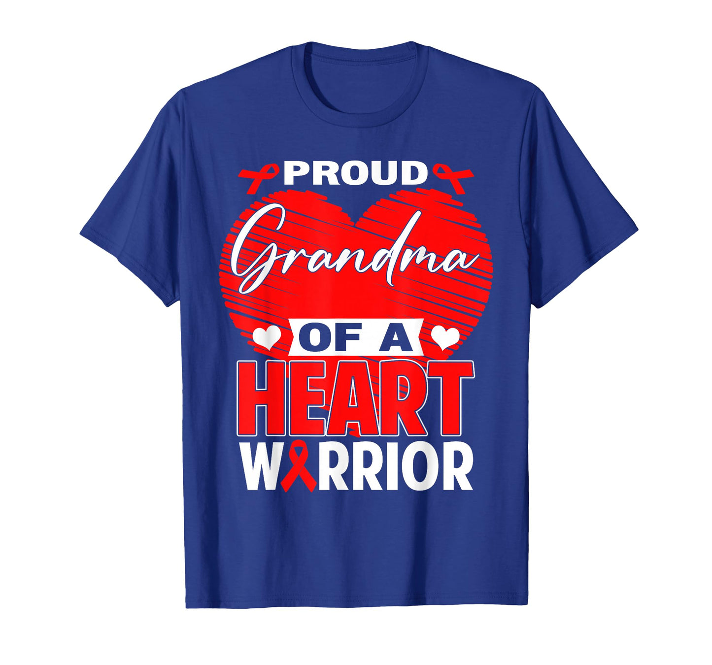 Proud Grandma of Heart Warrior Heart Disease Awareness T-Shirt