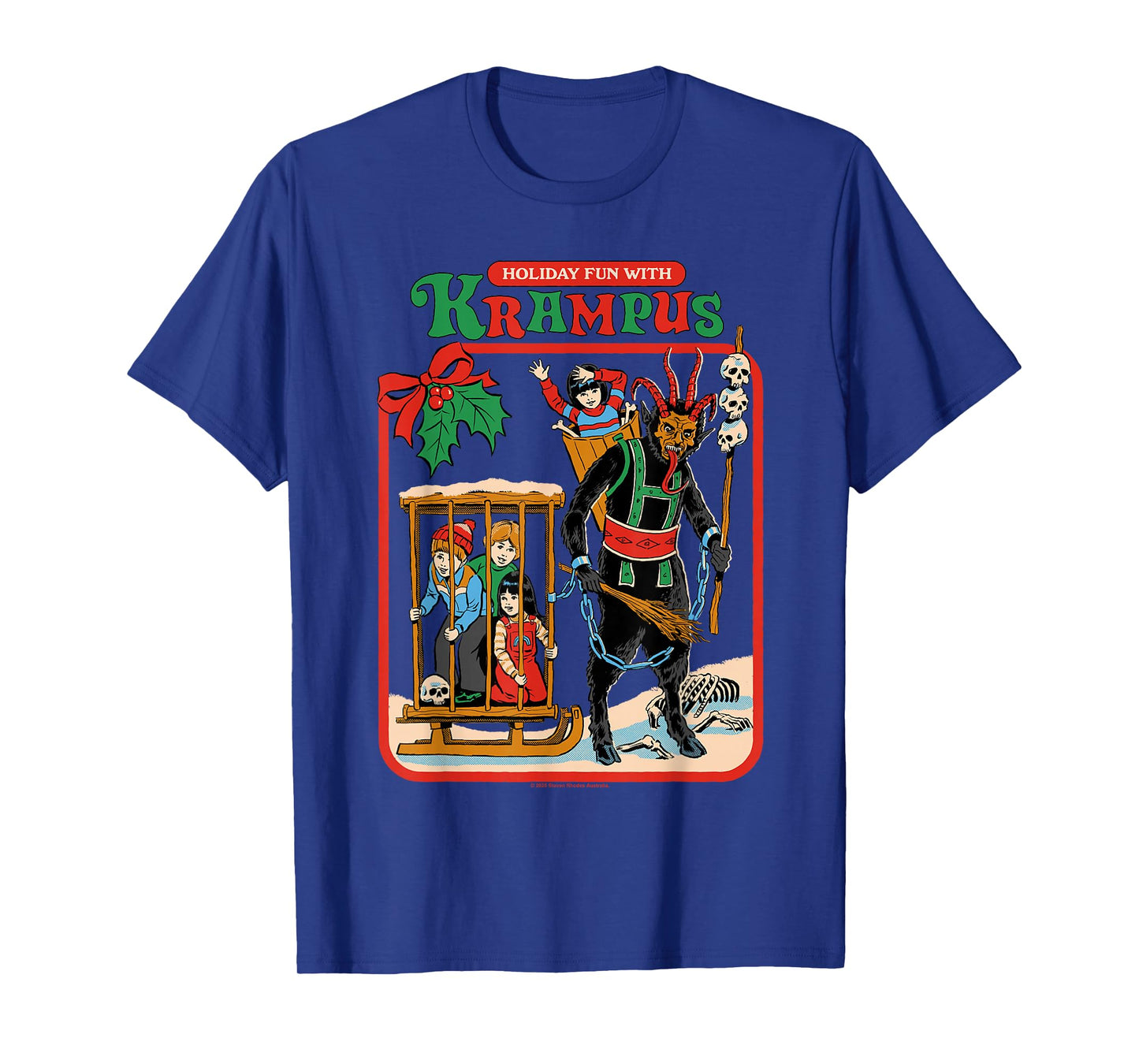 Fun with Krampus Christmas Retro Vintage Funny Adult Humor T-Shirt