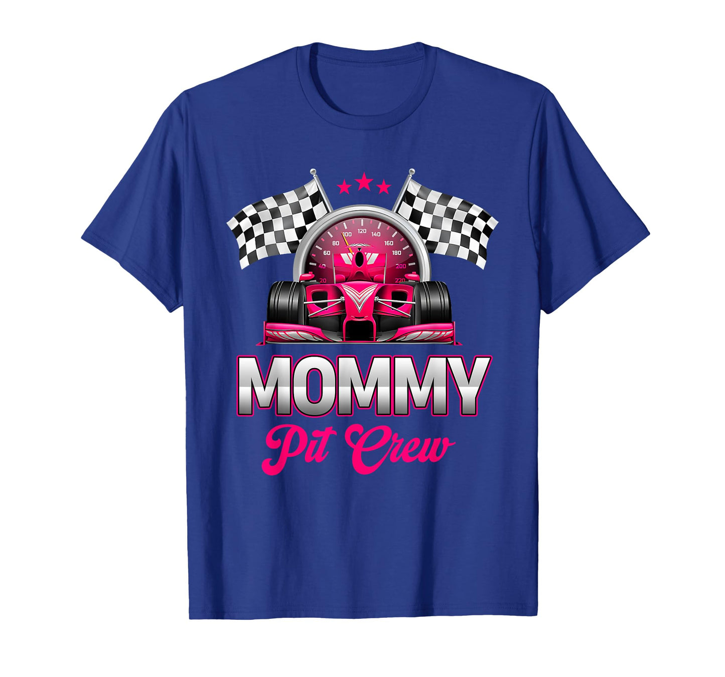Mommy Pit Crew Race Car Birthday Girl Party Racing Family T-Shirt